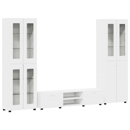 Set mobile TV con cassetto FLORIN Bianco Legno multistrato