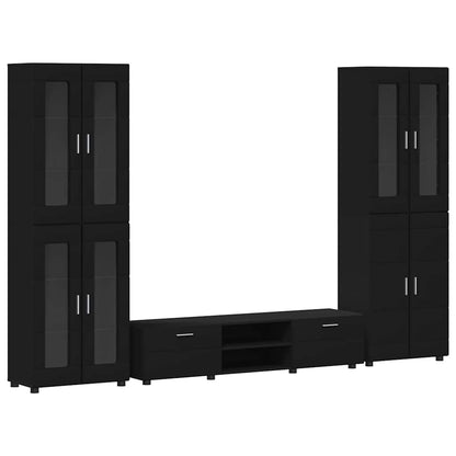 Set mobile TV con cassetto FLORIN Nero Legno multistrato
