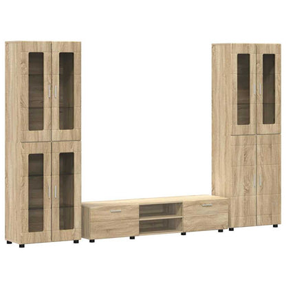 Set mobile TV con porta FLORIN Rovere Sonoma Legno multistrato