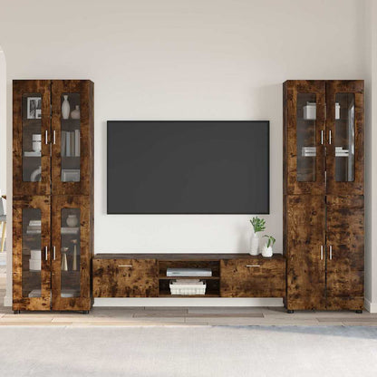 Set mobile TV con cassetto FLORIN Rovere fumÃ© Legno multistrato