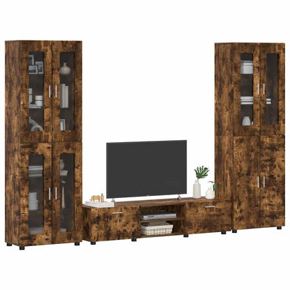 Set mobile TV con cassetto FLORIN Rovere fumÃ© Legno multistrato