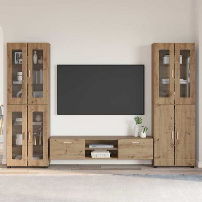 Set mobile TV FLORIN Rovere artigianale Legno multistrato