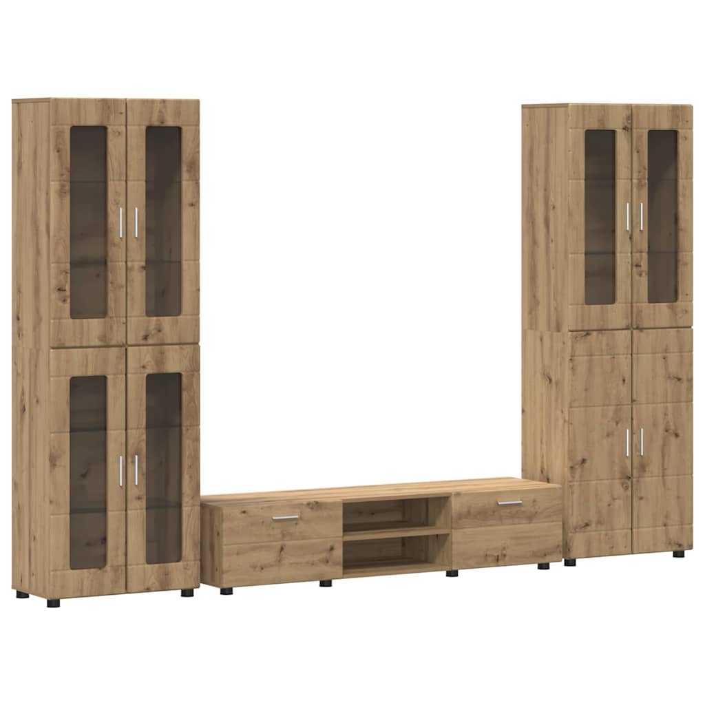 Set mobile TV FLORIN Rovere artigianale Legno multistrato