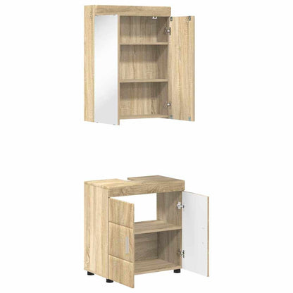 Set di mobili per il bagno con lo scaffale TULUM Rovere Sonoma