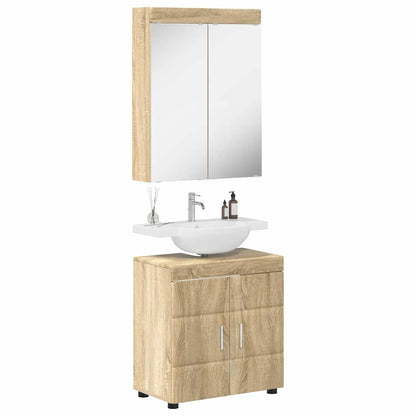Set di mobili per il bagno con lo scaffale TULUM Rovere Sonoma