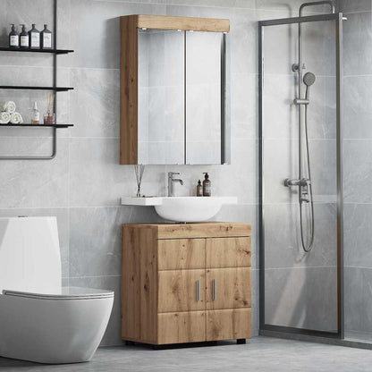 Set di mobili per il bagno con porta TULUM Rovere artigianale