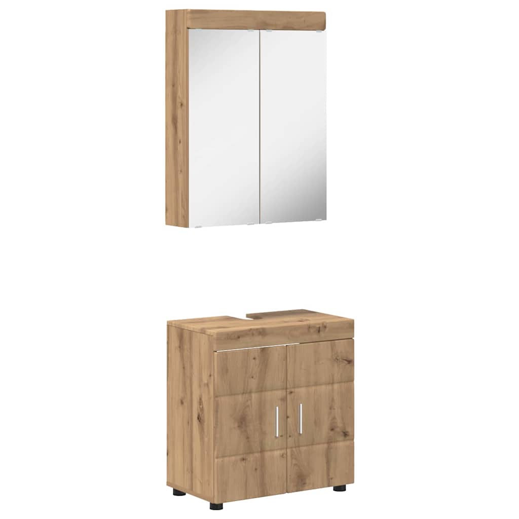 Set di mobili per il bagno con porta TULUM Rovere artigianale