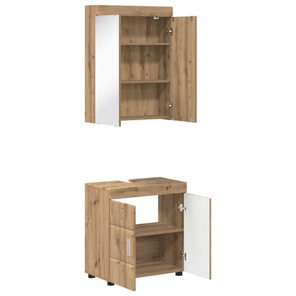 Set di mobili per il bagno con porta TULUM Rovere artigianale