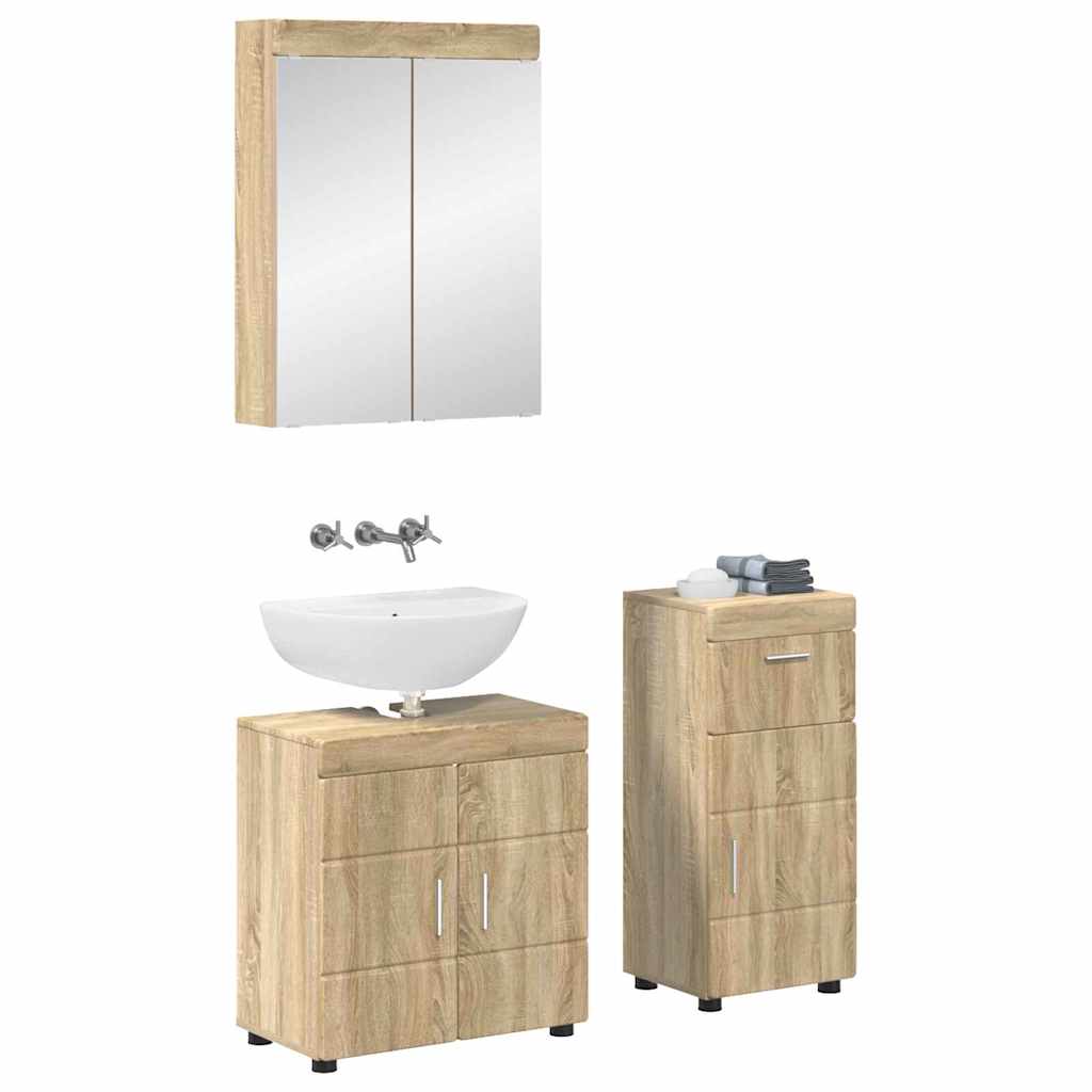 Set di mobili per il bagno con cassetto TULUM Rovere Sonoma
