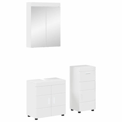 Set di mobili per il bagno con cassetto TULUM Bianco Lucido