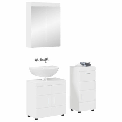 Set di mobili per il bagno con cassetto TULUM Bianco Lucido