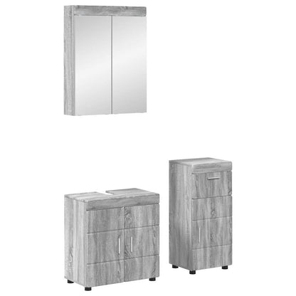 Set di mobili per il bagno con cassetto TULUM Grigio Sonoma