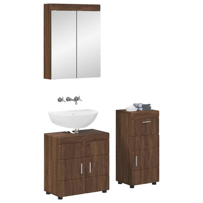 Set di mobili per il bagno con cassetto TULUM Rovere Marrone