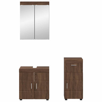Set di mobili per il bagno con cassetto TULUM Rovere Marrone