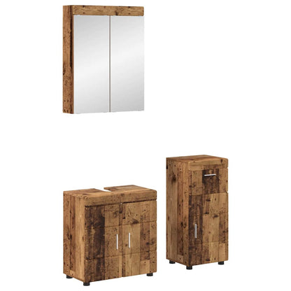 Set di mobili per il bagno con cassetto TULUM Legno vecchio