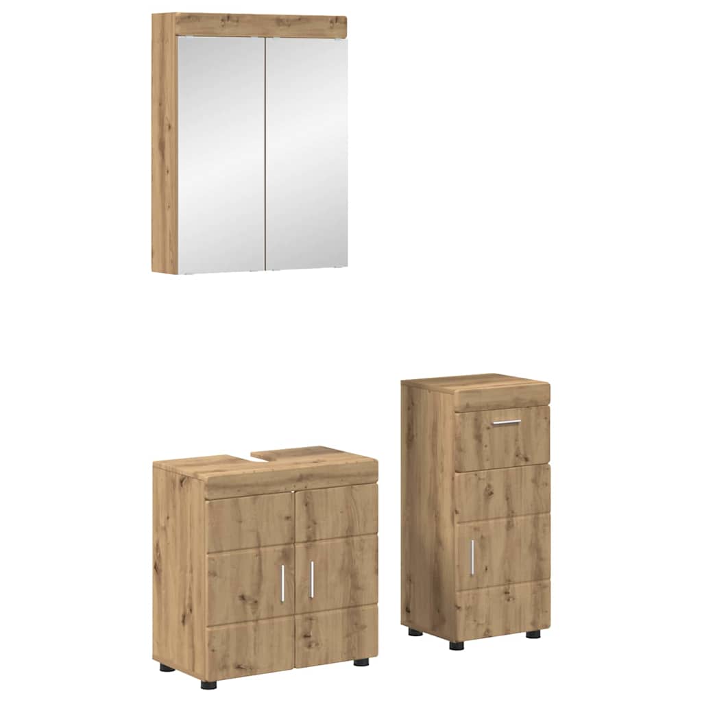 Set di mobili per il bagno con porta TULUM Rovere artigianale