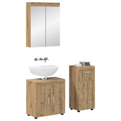 Set di mobili per il bagno con porta TULUM Rovere artigianale