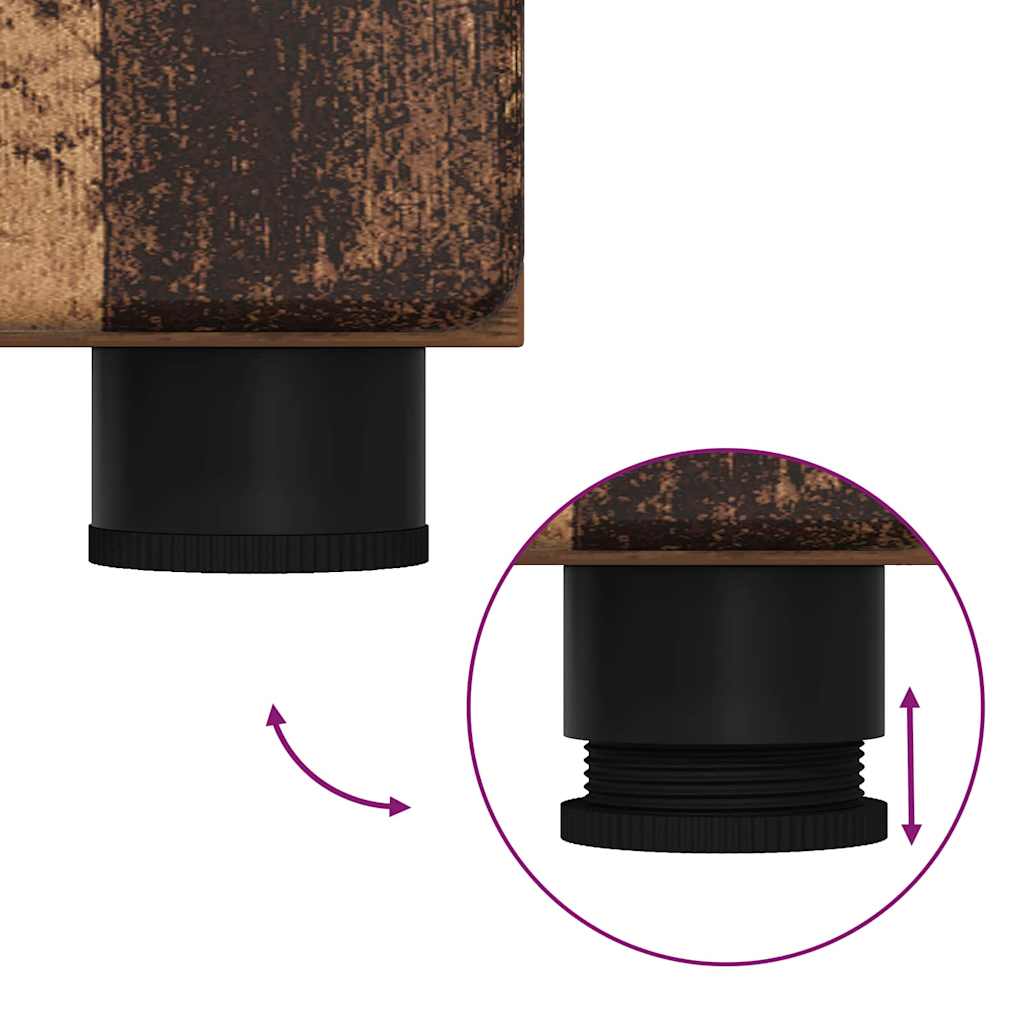 Set di mobili per il bagno con lo scaffale TULUM Legno vecchio