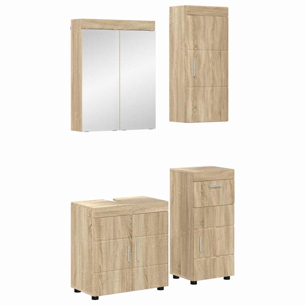 Set di mobili per il bagno con cassetto TULUM Rovere Sonoma