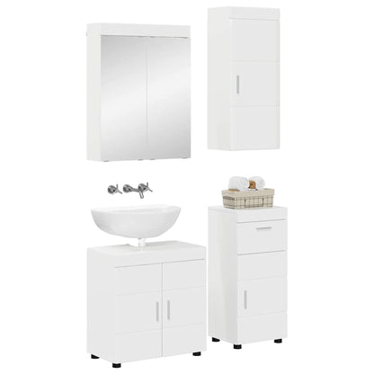 Set di mobili per il bagno con cassetto TULUM Bianco Lucido