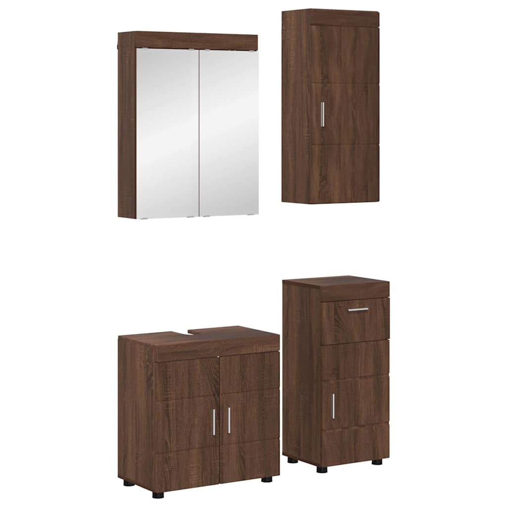 Set di mobili per il bagno con cassetto TULUM Rovere Marrone