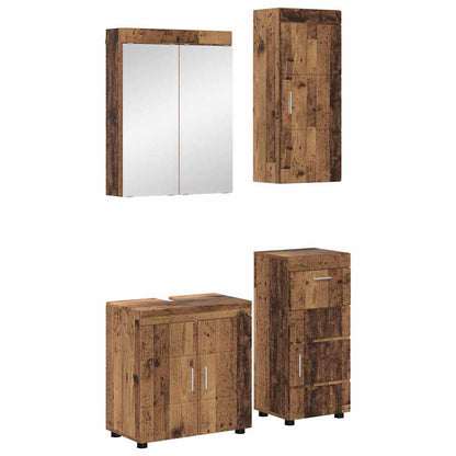 Set di mobili per il bagno con cassetto TULUM Legno vecchio