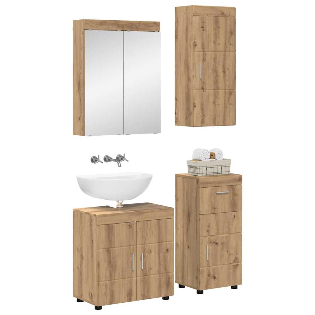 Set di mobili per il bagno con porta TULUM Rovere artigianale