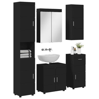 Set di mobili per il bagno TULUM Nero Legno multistrato