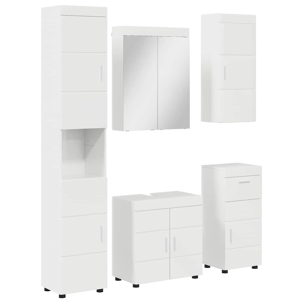 Set di mobili per il bagno con cassetto TULUM Bianco Lucido