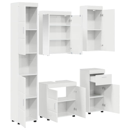 Set di mobili per il bagno con cassetto TULUM Bianco Lucido
