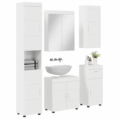 Set di mobili per il bagno con cassetto TULUM Bianco Lucido