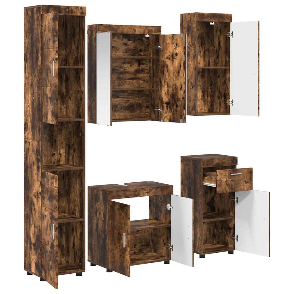 Set di mobili per il bagno TULUM Rovere fumÃ© Legno multistrato