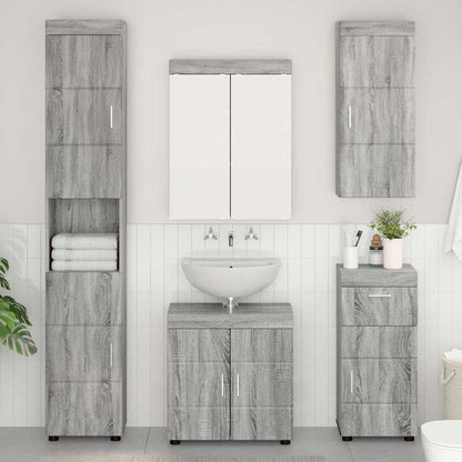 Set di mobili per il bagno con cassetto TULUM Grigio Sonoma
