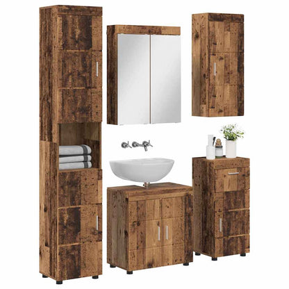 Set di mobili per il bagno con cassetto TULUM Legno vecchio
