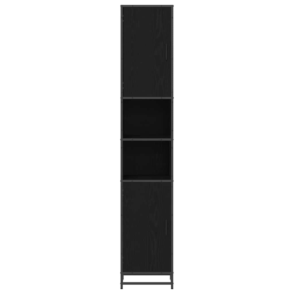 Set di mobili per il bagno Rovere Nero 35 x 37,5 x 188,5 cm