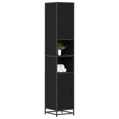 Set di mobili per il bagno Rovere Nero 35 x 37,5 x 188,5 cm