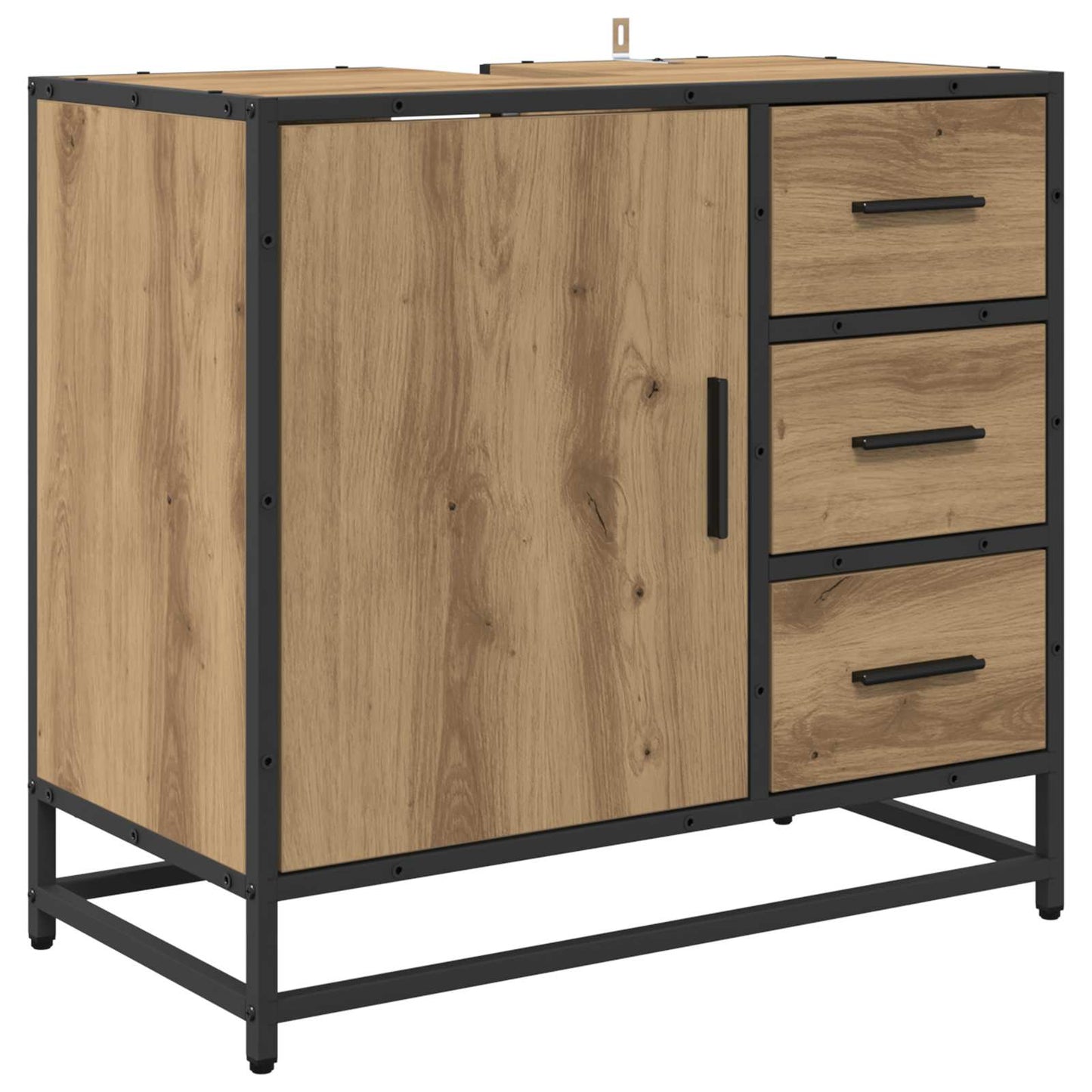Set di mobili per il bagno con porta 2 pcs Rovere artigianale