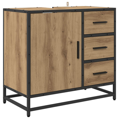 Set di mobili per il bagno con porta 2 pcs Rovere artigianale