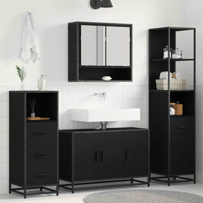 Set di mobili per il bagno con cassetto 3 pcs Legno vecchio