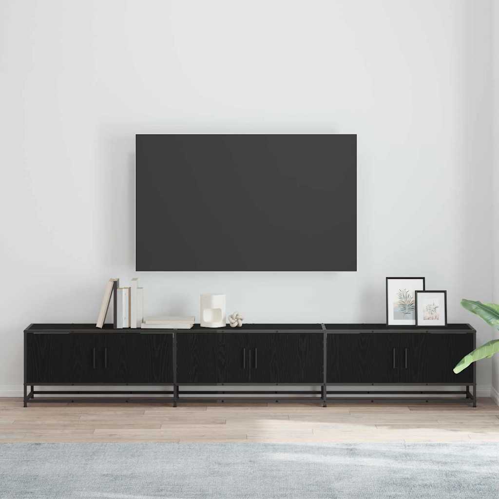 UnitÃ  TV 2 pcs Rovere Nero 240 x 35 x 41 cm Legno multistrato
