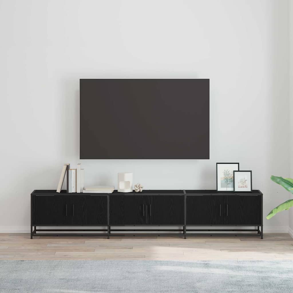 UnitÃƒÂ  TV 2 pcs Rovere Nero 210 x 35 x 41 cm Legno multistrato