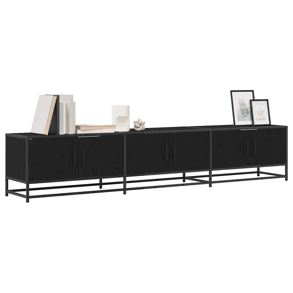 UnitÃƒÂ  TV 2 pcs Rovere Nero 210 x 35 x 41 cm Legno multistrato