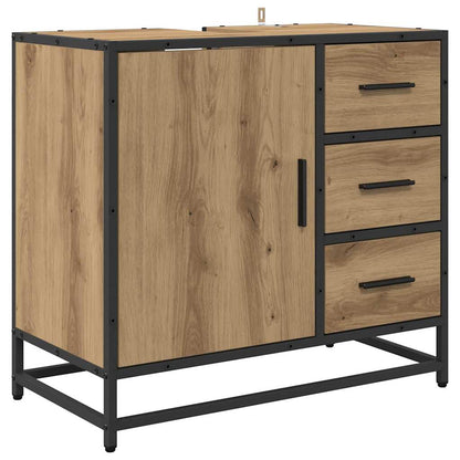 Set di mobili per il bagno con porta 3 pcs Rovere artigianale