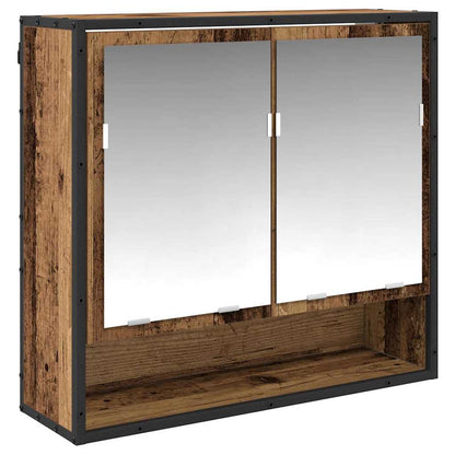 Set di mobili per il bagno con lo scaffale 2 pcs Legno vecchio