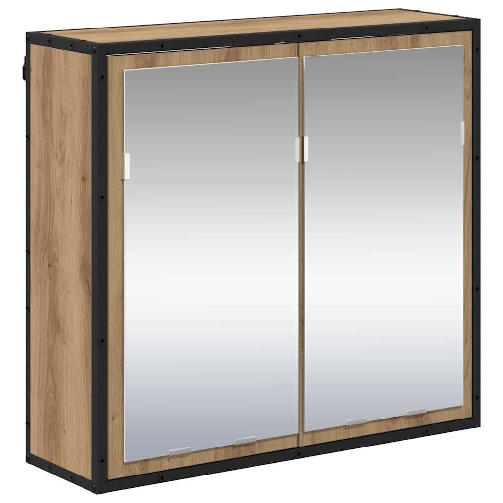 Set di mobili per il bagno con porta 3 pcs Rovere artigianale