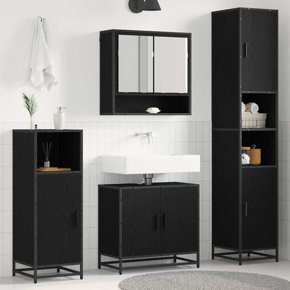 Set di mobili per il bagno con porta 3 pcs Rovere artigianale