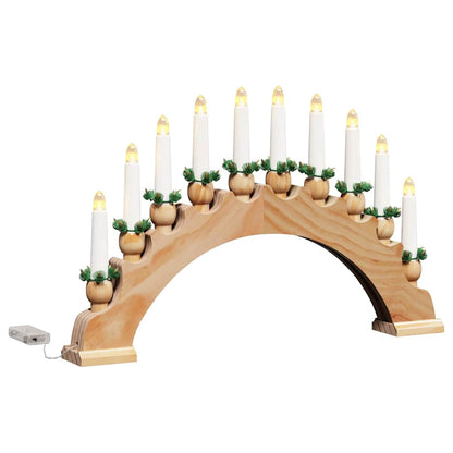 Arco di Candele di Natale con 10 Candele LED Marrone