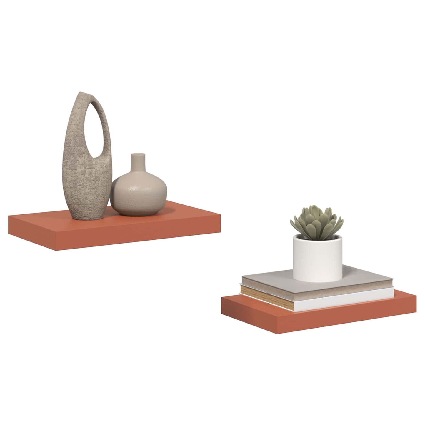 Scaffale da parete 2 pcs Rosso 40 x 23,5 x 4 cm