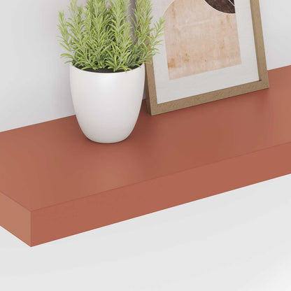 Scaffale da parete 4 pcs Rosso 60 x 23 x 4 cm Legno multistrato