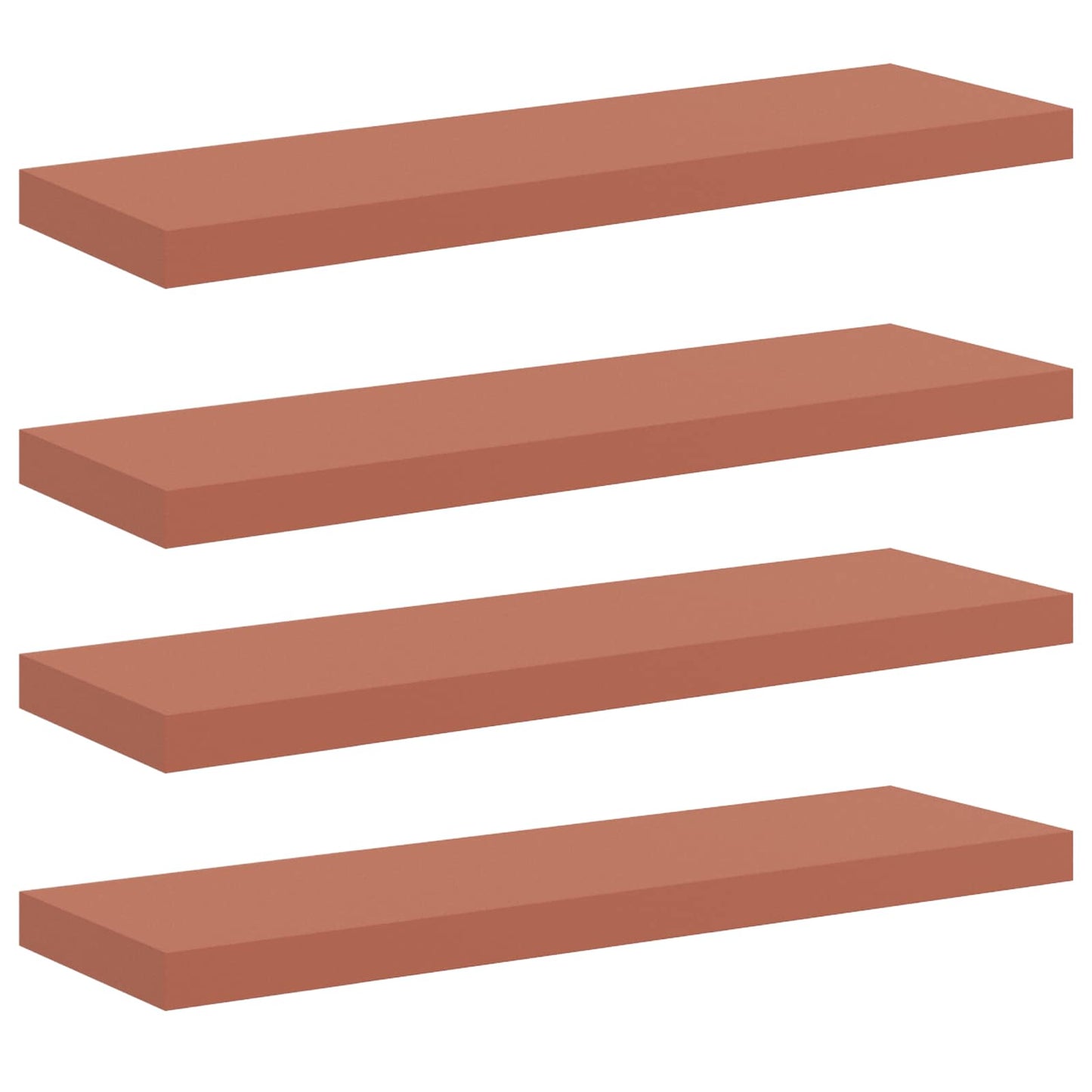 Scaffale da parete 4 pcs Rosso 80 x 23,5 x 4 cm